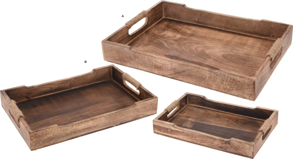 Dřevěný tác set